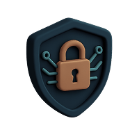 3D rendering of a security shield