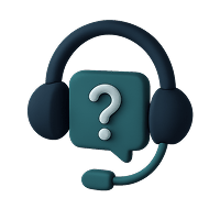 3D rendering of a customer support speech bubble icon