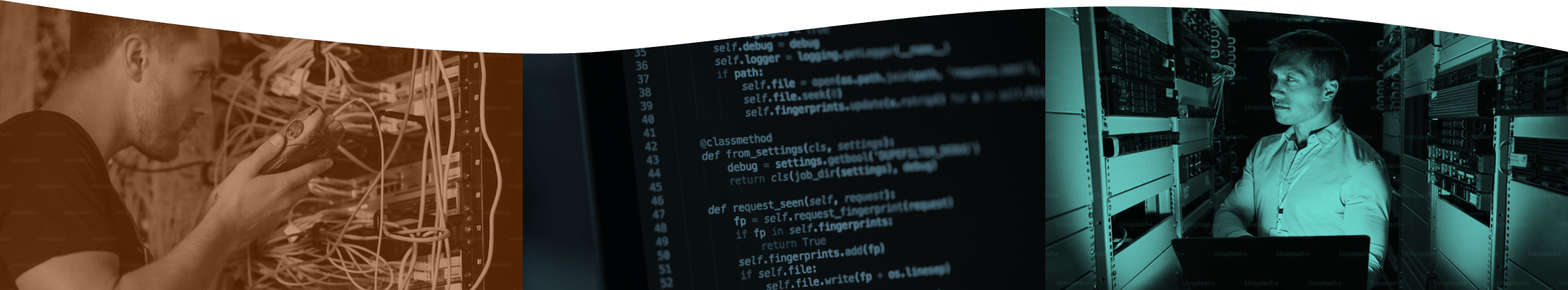 Company grid footer illustration