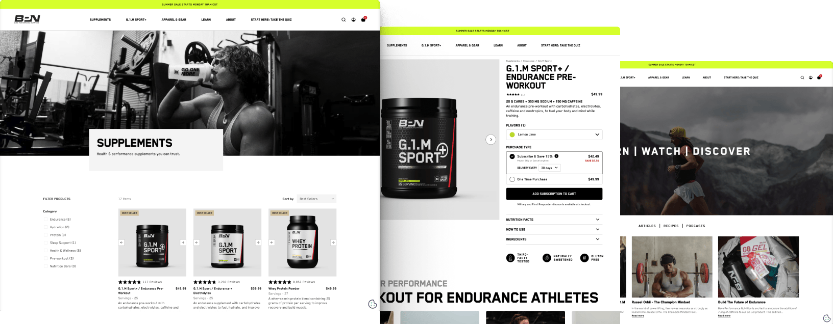Bare Performance Network Project Screenshots - Custom Software Development